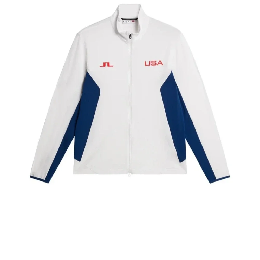 J Lindeberg Constantin Full Zip Men's M White NWT - Picture 1 of 12